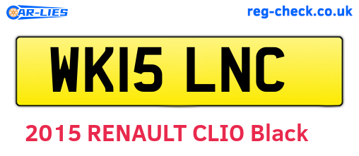 WK15LNC are the vehicle registration plates.