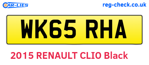 WK65RHA are the vehicle registration plates.