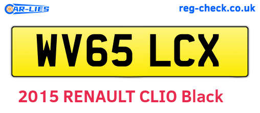 WV65LCX are the vehicle registration plates.