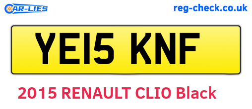 YE15KNF are the vehicle registration plates.