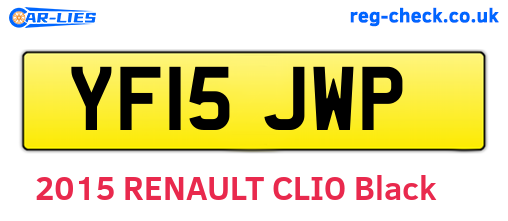YF15JWP are the vehicle registration plates.