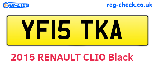 YF15TKA are the vehicle registration plates.