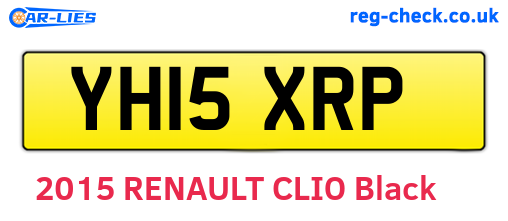 YH15XRP are the vehicle registration plates.