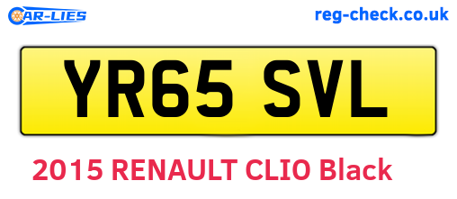YR65SVL are the vehicle registration plates.