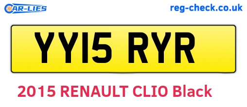 YY15RYR are the vehicle registration plates.