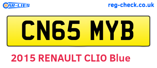 CN65MYB are the vehicle registration plates.