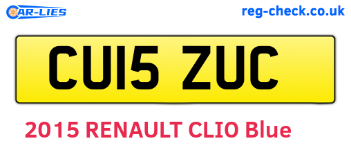 CU15ZUC are the vehicle registration plates.