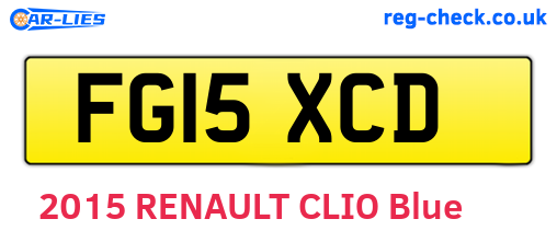 FG15XCD are the vehicle registration plates.