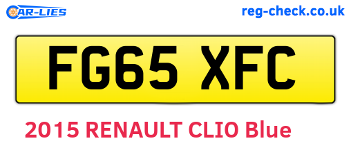 FG65XFC are the vehicle registration plates.