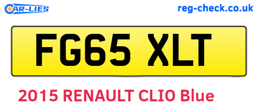 FG65XLT are the vehicle registration plates.