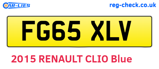 FG65XLV are the vehicle registration plates.