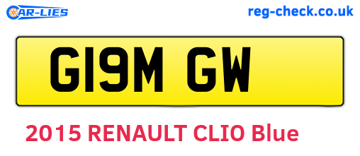 G19MGW are the vehicle registration plates.