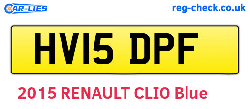 HV15DPF are the vehicle registration plates.