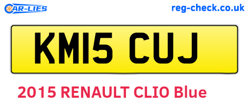 KM15CUJ are the vehicle registration plates.