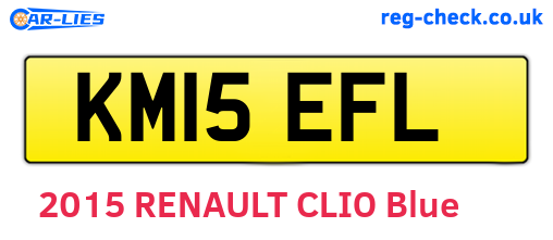 KM15EFL are the vehicle registration plates.