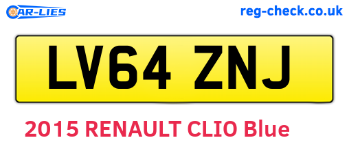 LV64ZNJ are the vehicle registration plates.