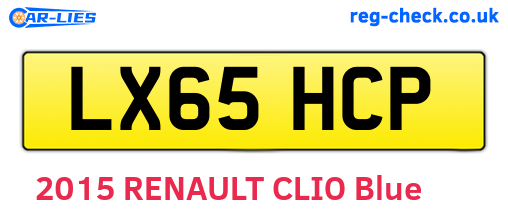 LX65HCP are the vehicle registration plates.