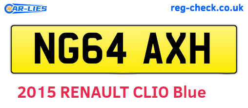 NG64AXH are the vehicle registration plates.