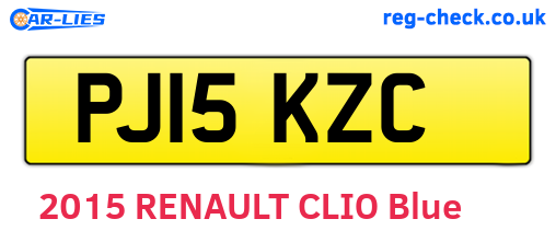 PJ15KZC are the vehicle registration plates.