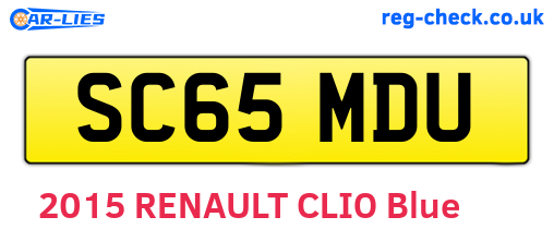 SC65MDU are the vehicle registration plates.
