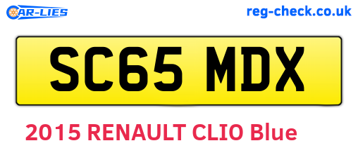 SC65MDX are the vehicle registration plates.