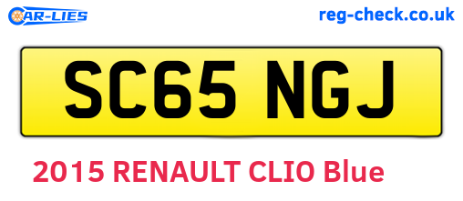SC65NGJ are the vehicle registration plates.