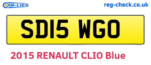 SD15WGO are the vehicle registration plates.