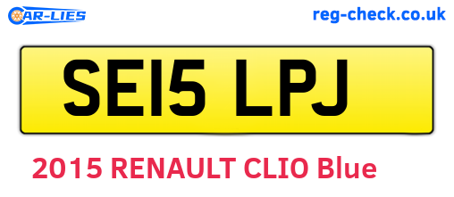 SE15LPJ are the vehicle registration plates.