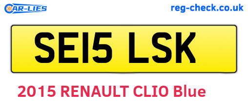 SE15LSK are the vehicle registration plates.