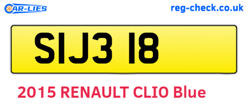 SIJ318 are the vehicle registration plates.
