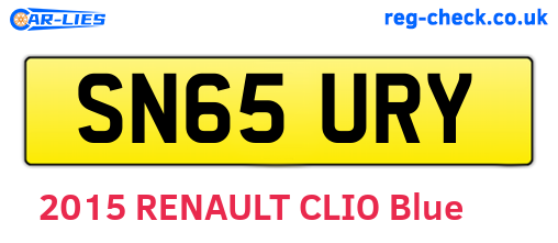 SN65URY are the vehicle registration plates.