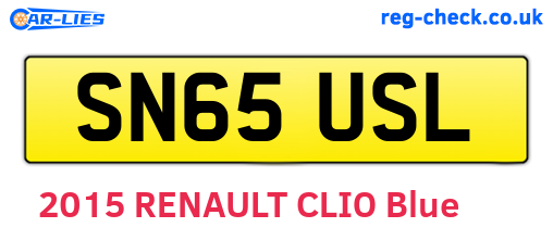 SN65USL are the vehicle registration plates.