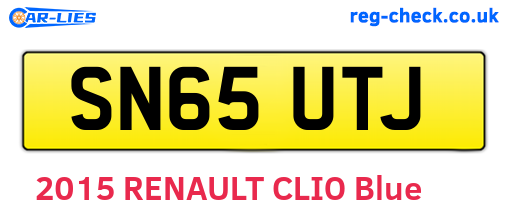 SN65UTJ are the vehicle registration plates.