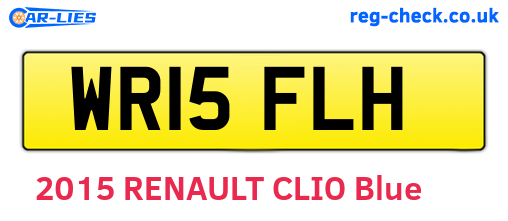 WR15FLH are the vehicle registration plates.