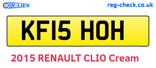 KF15HOH are the vehicle registration plates.