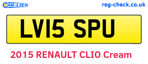 LV15SPU are the vehicle registration plates.