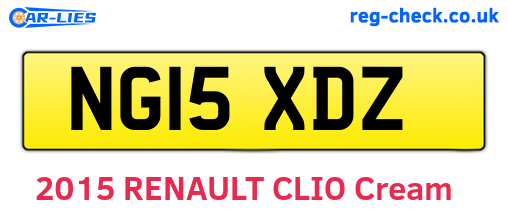 NG15XDZ are the vehicle registration plates.