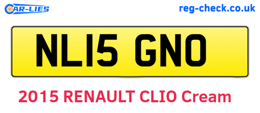 NL15GNO are the vehicle registration plates.