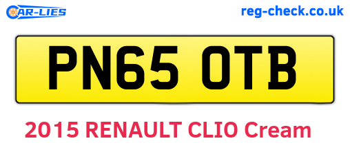 PN65OTB are the vehicle registration plates.