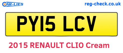 PY15LCV are the vehicle registration plates.