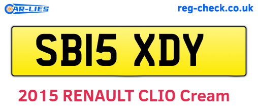 SB15XDY are the vehicle registration plates.