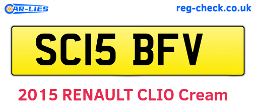 SC15BFV are the vehicle registration plates.