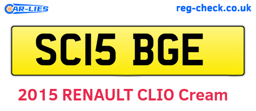 SC15BGE are the vehicle registration plates.