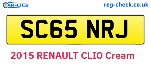 SC65NRJ are the vehicle registration plates.