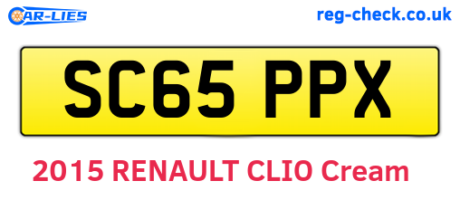 SC65PPX are the vehicle registration plates.