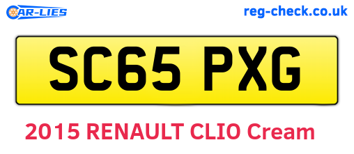 SC65PXG are the vehicle registration plates.