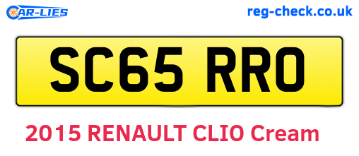 SC65RRO are the vehicle registration plates.