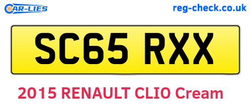 SC65RXX are the vehicle registration plates.