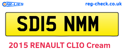 SD15NMM are the vehicle registration plates.