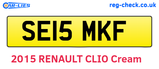SE15MKF are the vehicle registration plates.